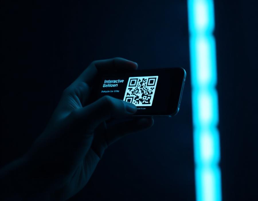 Cartão virtual interativo em um smartphone
